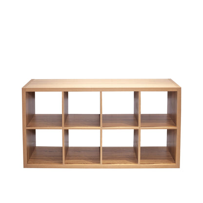 8-Cube Organizer - Open Back Shelves, 2x4 Bookcase