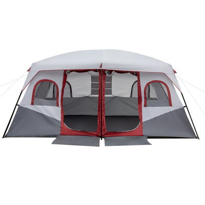 10-Person Family Cabin Tent - 2 Rooms with Storage Pockets