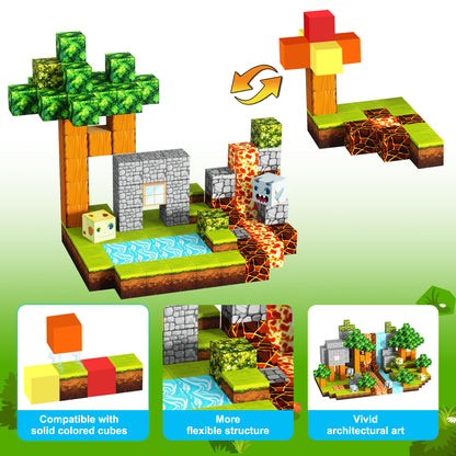 100Pcs/Set Magnetic Building Blocks Children Kids Educational Toy Gift