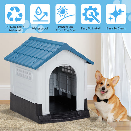 Indoor/Outdoor Doghouse - With Air Vents and Elevated Floor