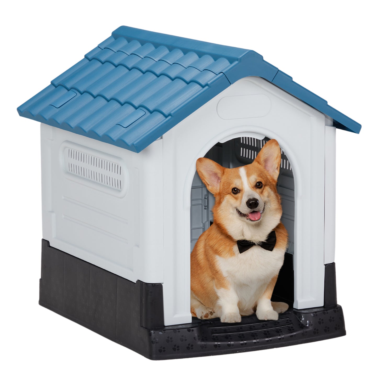 Indoor/Outdoor Doghouse - With Air Vents and Elevated Floor