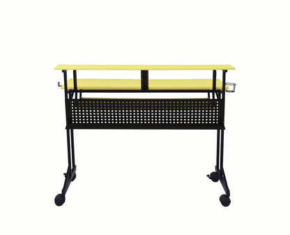 ACME Suitor Computer Desk, Yellow & Black