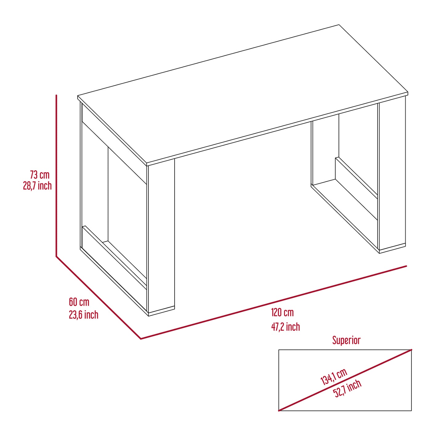 Aurora Writing Computer Desk