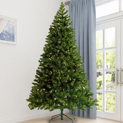 Pre-lit Christmas Tree 6ft Artificial Hinged Xmas Tree with  Foldable Stand