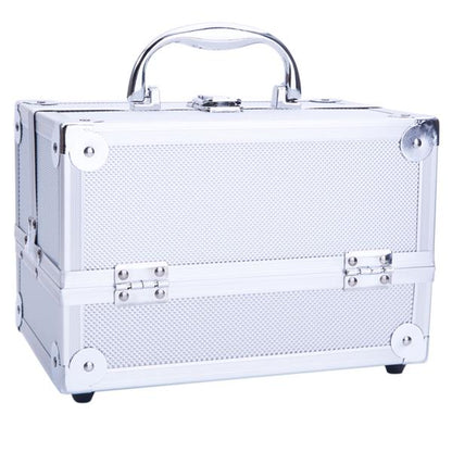 SM-2176 Aluminum Jewelry Box - 9"x6"x6", Silver