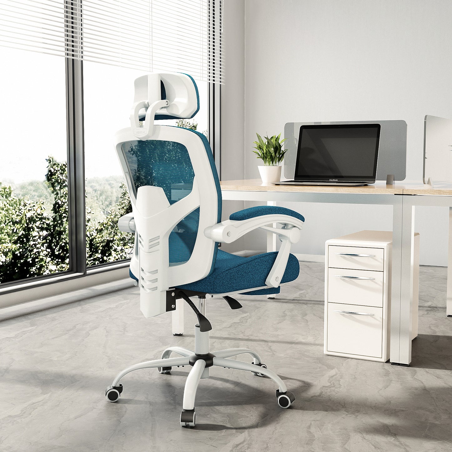 SWEETCRISPY Ergonomic Mesh Office Chair with Lumbar Support