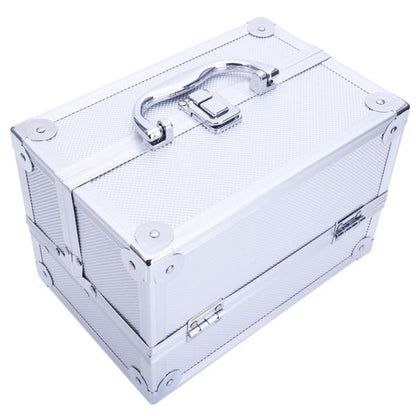 SM-2176 Aluminum Jewelry Box - 9"x6"x6", Silver