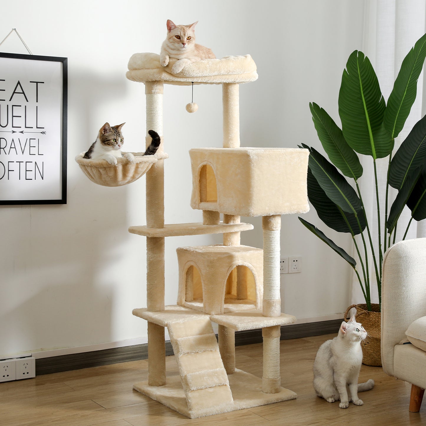 Multi-Functional Cat Tower - Beige