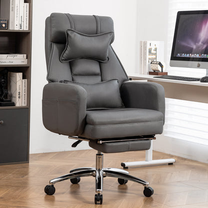 Swivel Ergonomic Office Chair, High Back with Lumbar Support and Headrest, 155° Recline