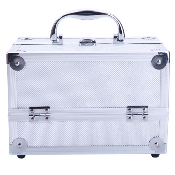 SM-2176 Aluminum Jewelry Box - 9"x6"x6", Silver