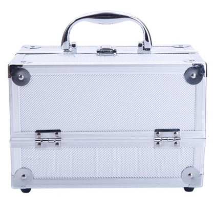 SM-2176 Aluminum Jewelry Box - 9"x6"x6", Silver