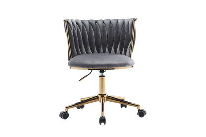 Upholstered Office Desk Chair, Adjustable Swivel Wheels, Ergonomic Design