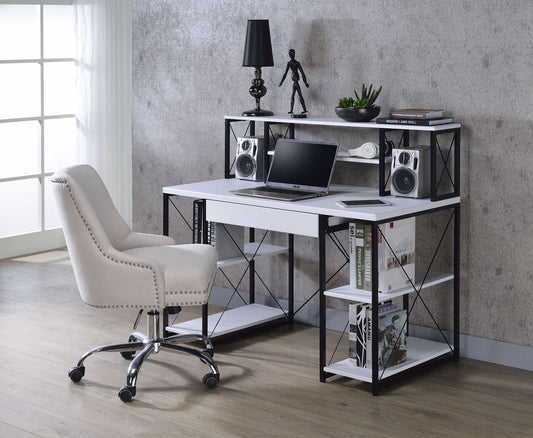 ACME Amiel Desk, White & Black