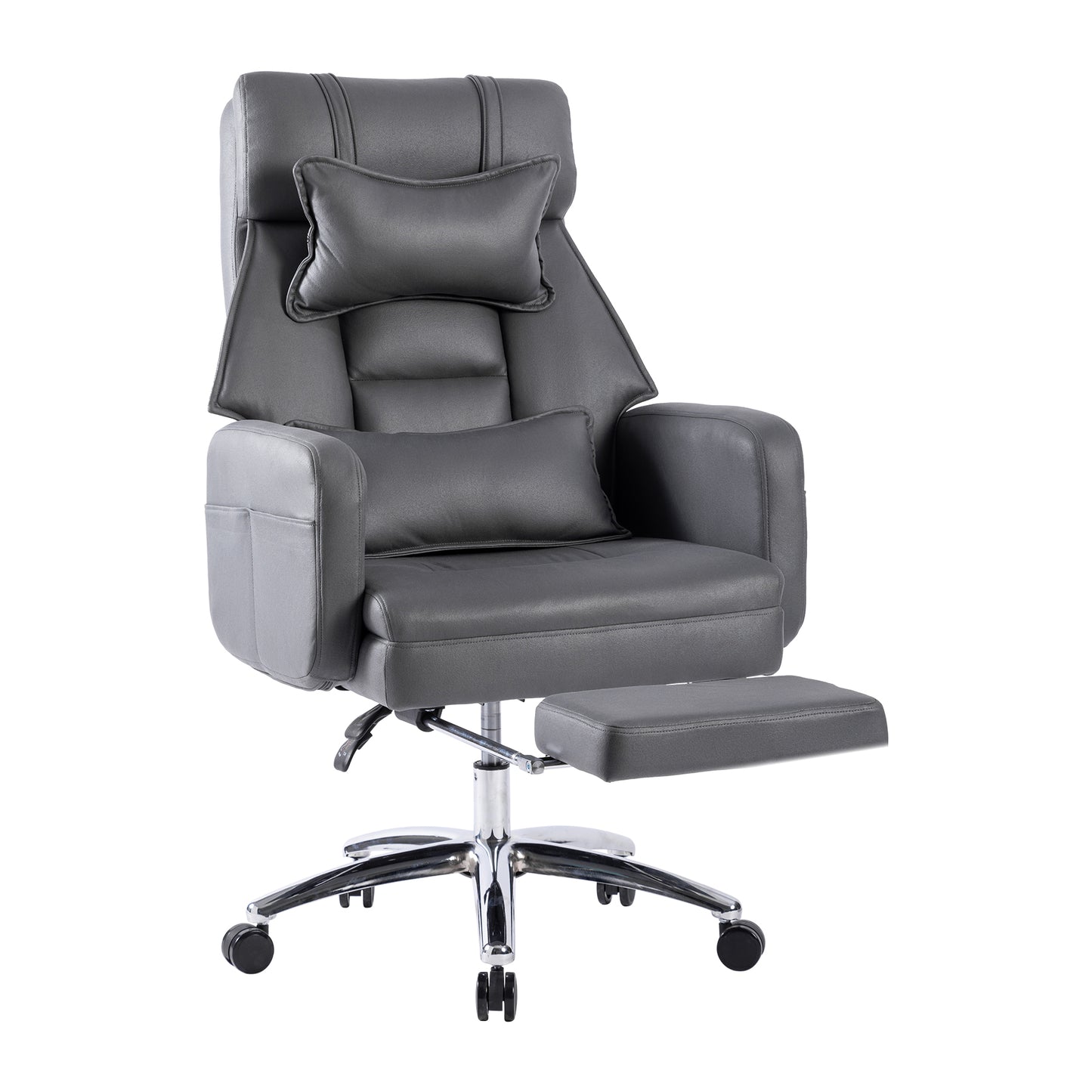 Swivel Ergonomic Office Chair, High Back with Lumbar Support and Headrest, 155° Recline