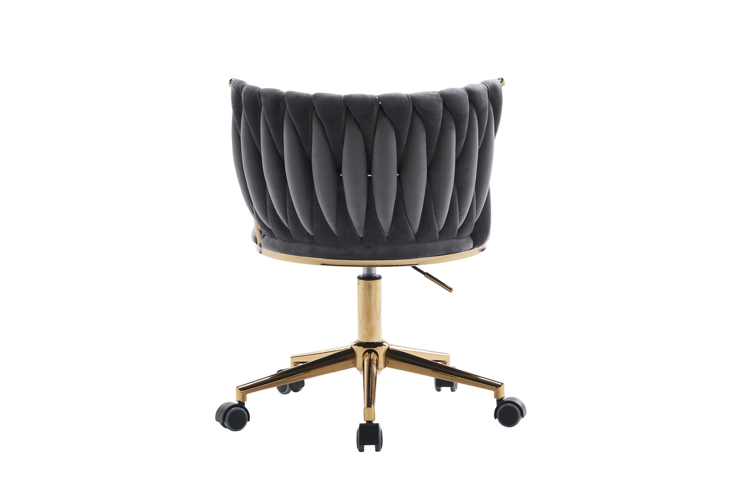 Upholstered Office Desk Chair, Adjustable Swivel Wheels, Ergonomic Design