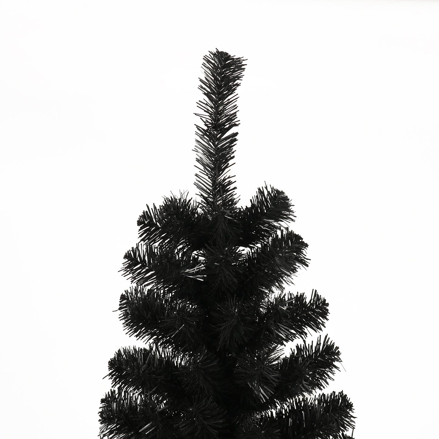 7.5FT Black Slim Artificial Christmas Tree  Includes Foldable Metal Stand