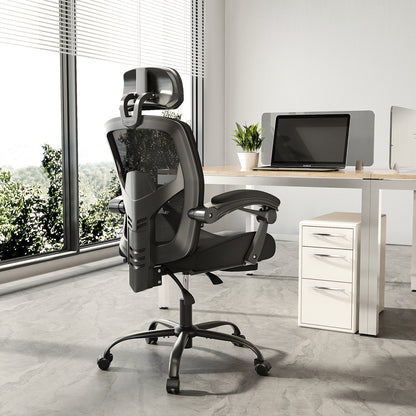 SWEETCRISPY Ergonomic Mesh Office Chair with Lumbar Support