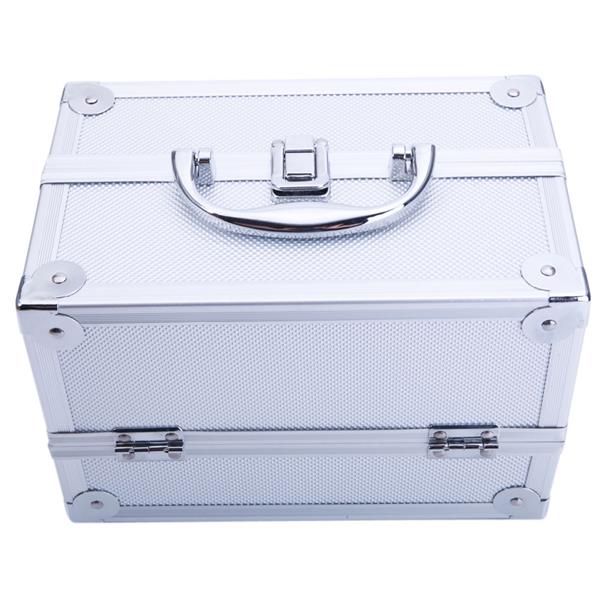 SM-2176 Aluminum Jewelry Box - 9"x6"x6", Silver