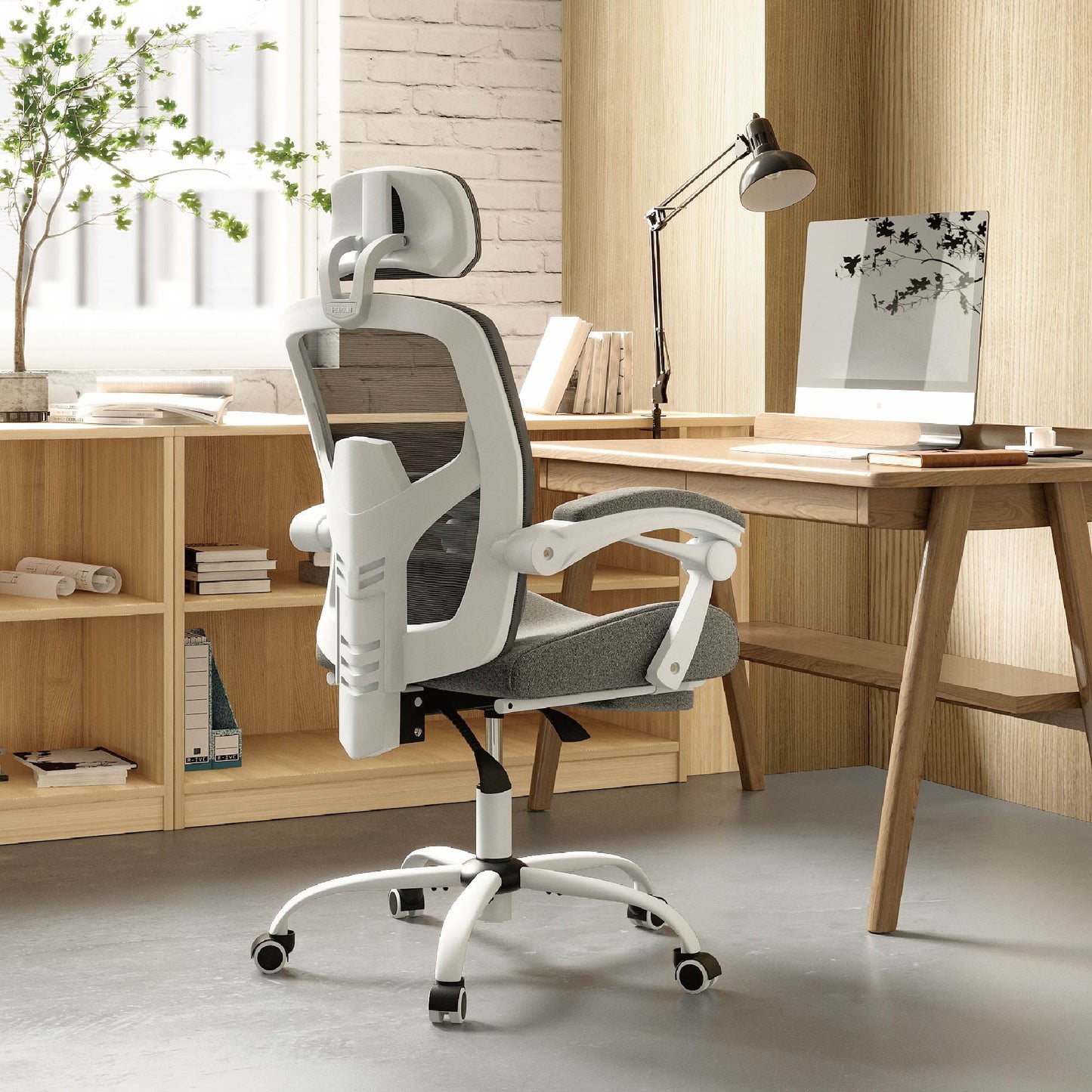 SWEETCRISPY Ergonomic Mesh Office Chair with Lumbar Support