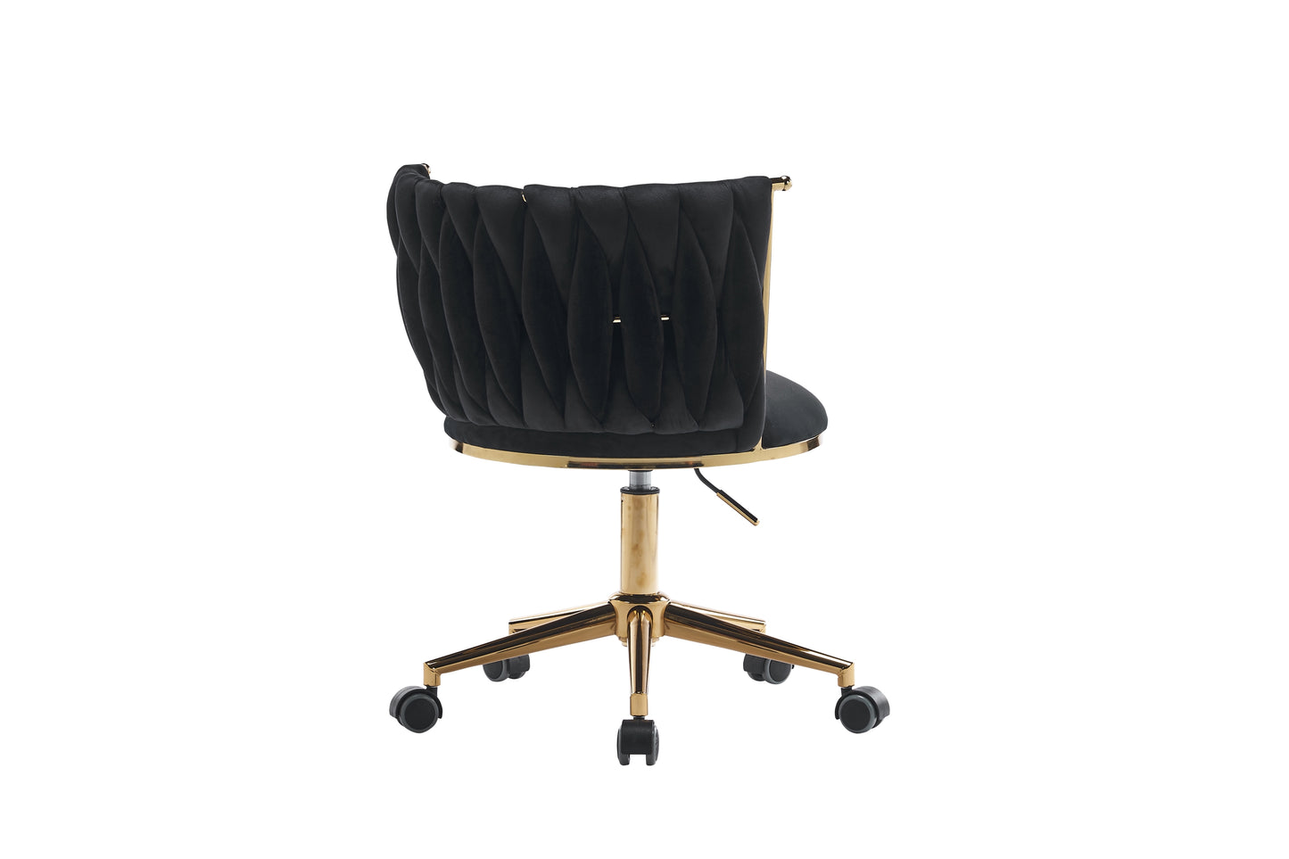 Upholstered Office Desk Chair, Adjustable Swivel Wheels, Ergonomic Design