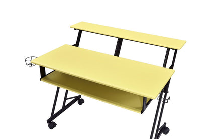 ACME Suitor Computer Desk, Yellow & Black