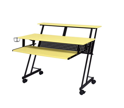 ACME Suitor Computer Desk, Yellow & Black