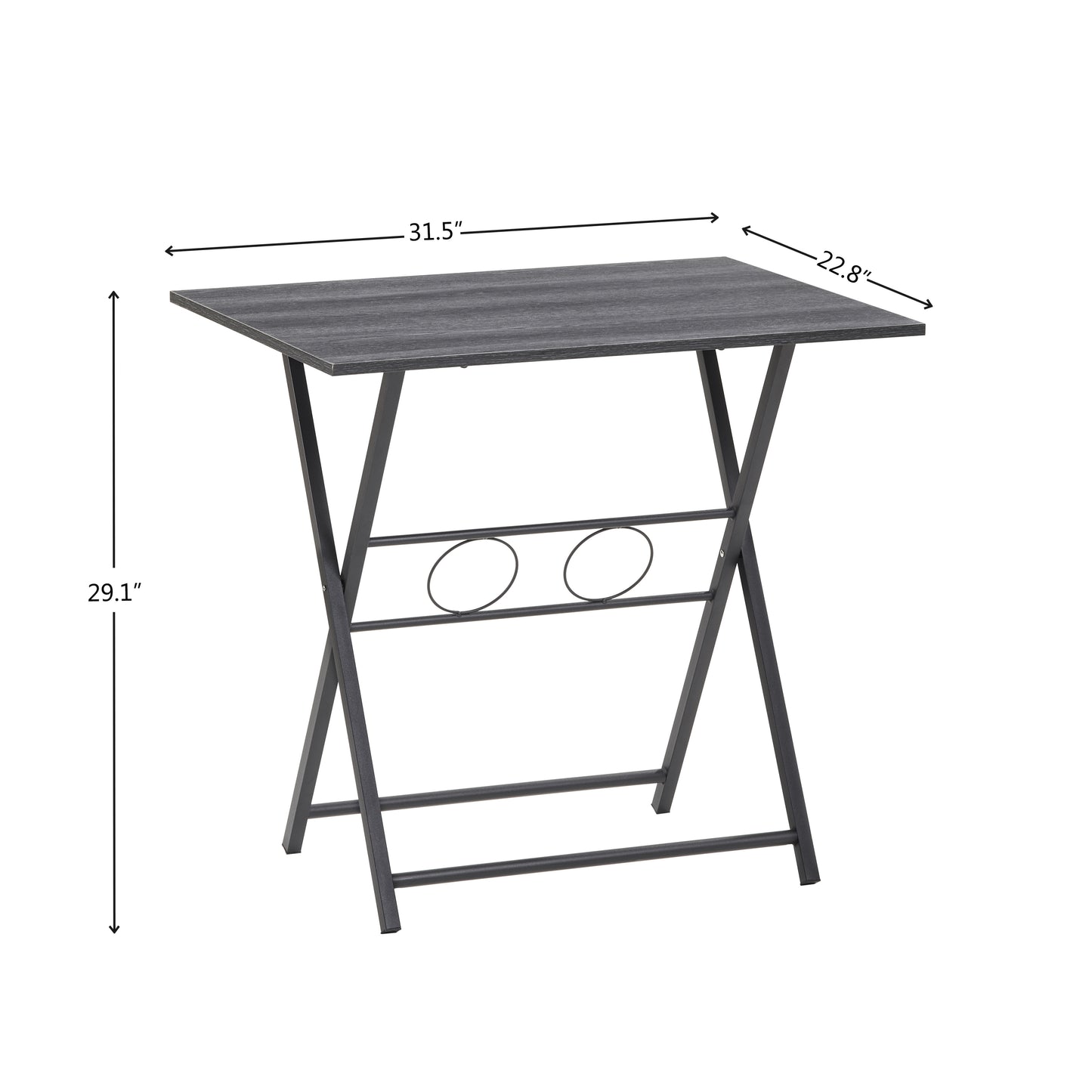 Folding Office Table, Space-Saving Foldable Desk for Small Spaces, No Assembly Required