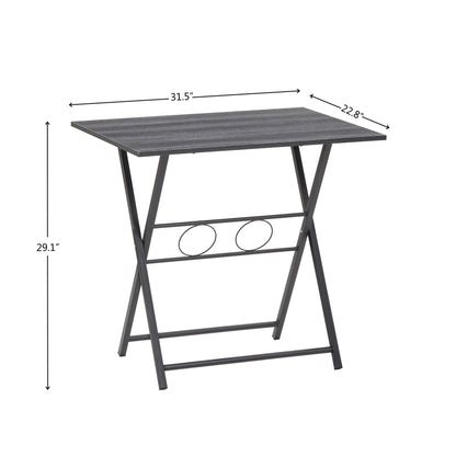 Folding Office Table, Space-Saving Foldable Desk for Small Spaces, No Assembly Required