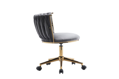 Upholstered Office Desk Chair, Adjustable Swivel Wheels, Ergonomic Design