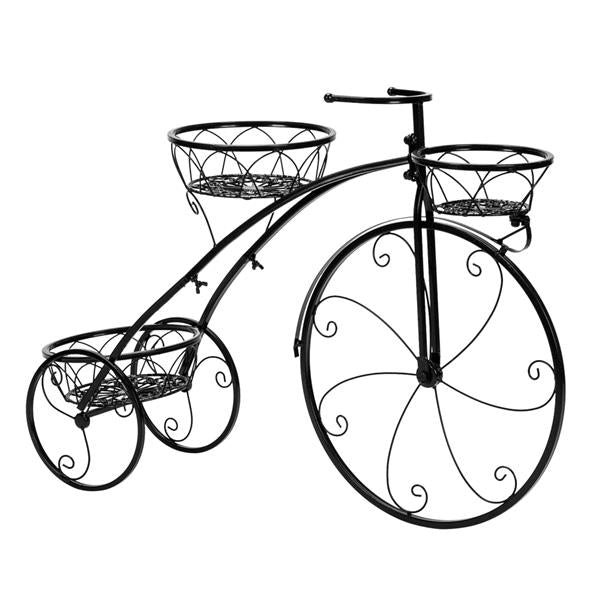 Paint Bicycle Shape 3 Plant Stand Black