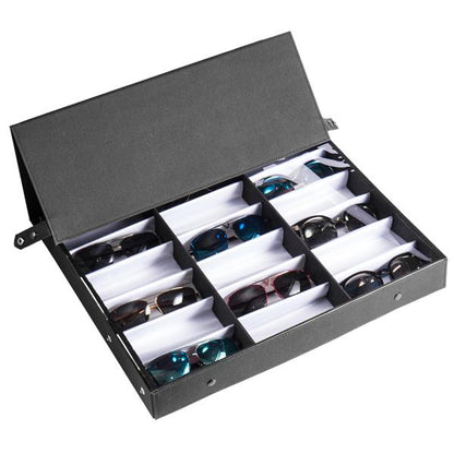 18-Piece Sunglasses Organizer - Display Storage Case