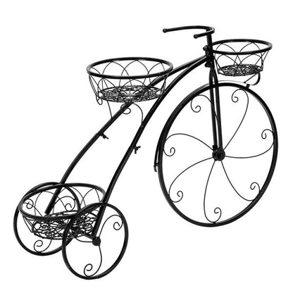 Paint Bicycle Shape 3 Plant Stand Black