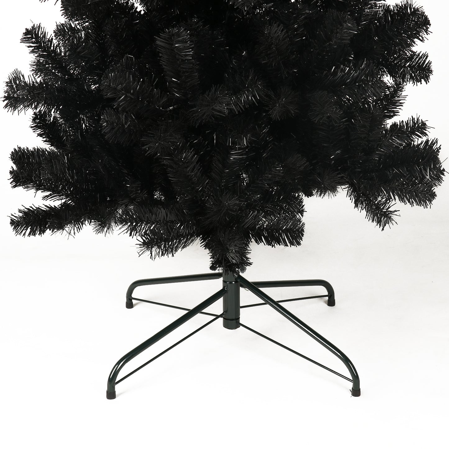 7.5FT Black Slim Artificial Christmas Tree  Includes Foldable Metal Stand