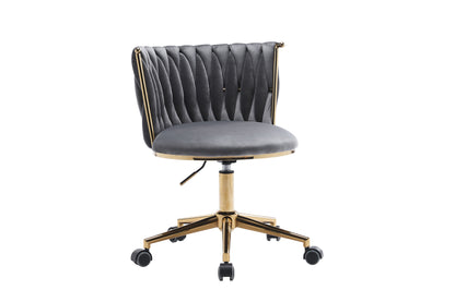 Upholstered Office Desk Chair, Adjustable Swivel Wheels, Ergonomic Design