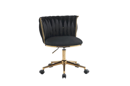 Upholstered Office Desk Chair, Adjustable Swivel Wheels, Ergonomic Design