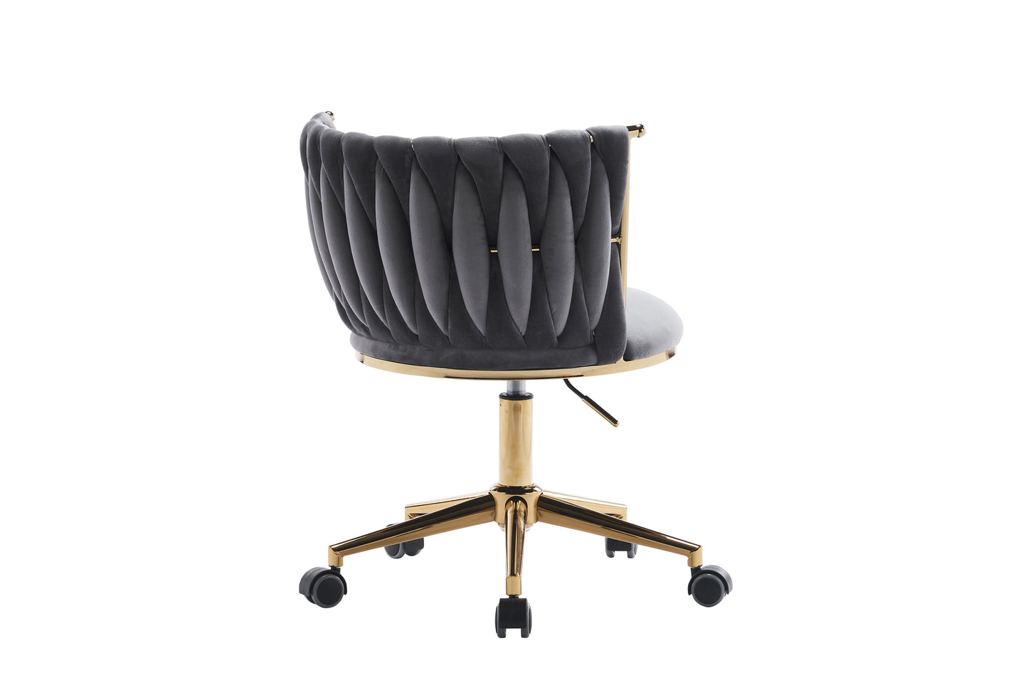 Upholstered Office Desk Chair, Adjustable Swivel Wheels, Ergonomic Design