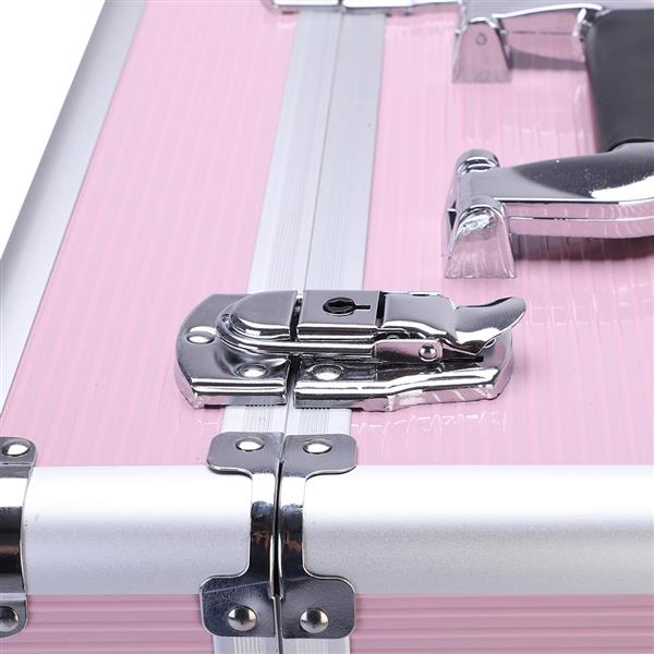 3 in 1 Aluminum Cosmetic Makeup Case Tattoo Box Pink