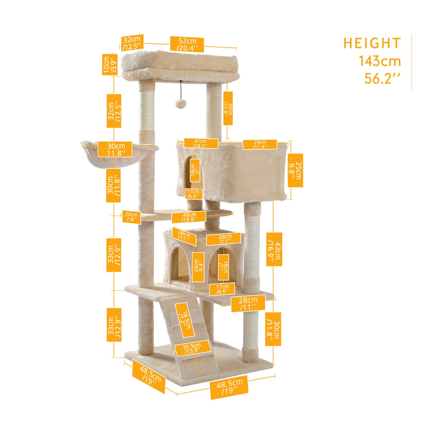 Multi-Functional Cat Tower - Beige